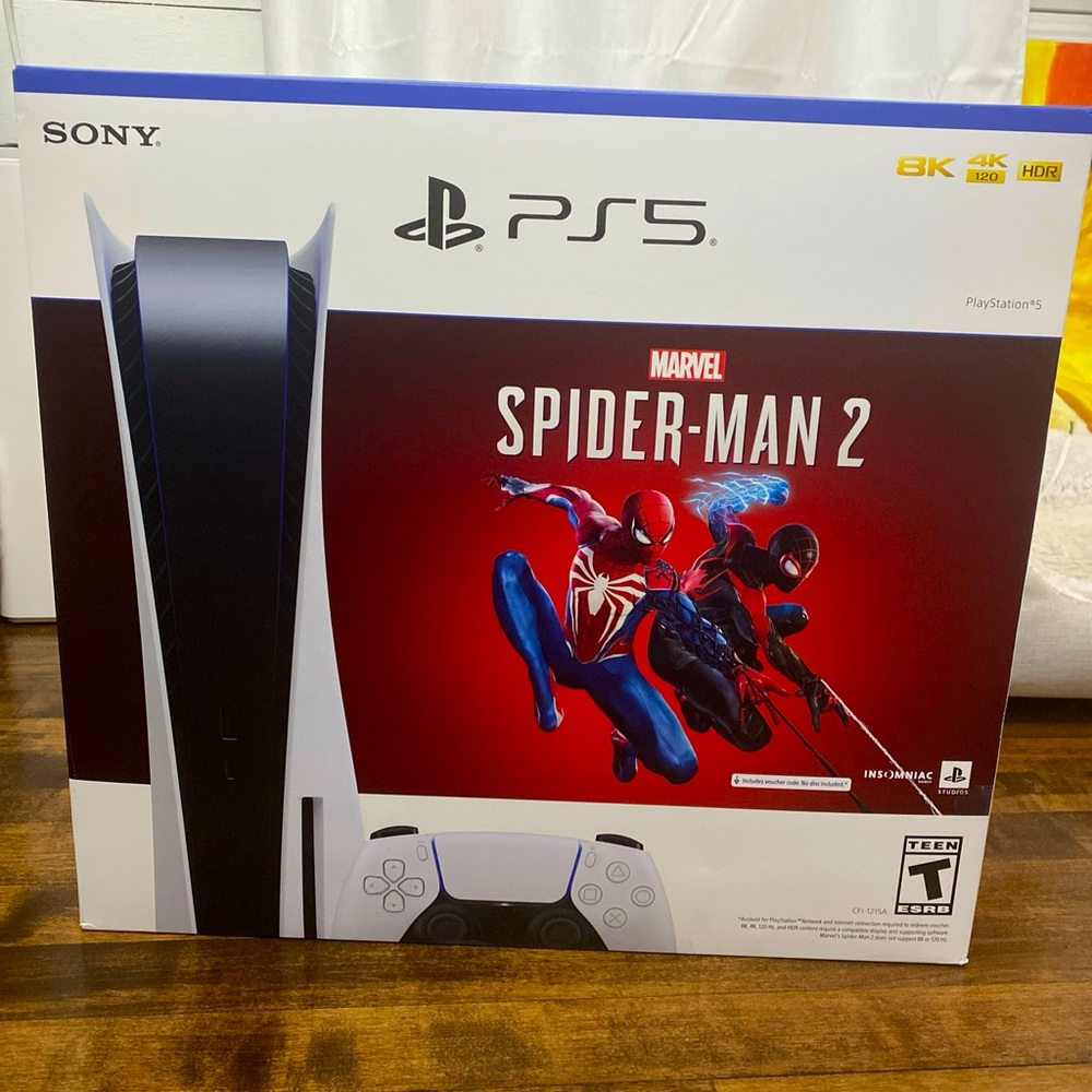(NEW) PlayStation 5 PS5 Spider-Man 2 Bundle Disc Version